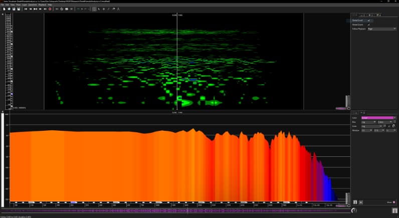 Sonic Visualiser spectrogram of female breath reference sample